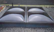 Multiple Tinted Curb Mounted Skylights - Industrial